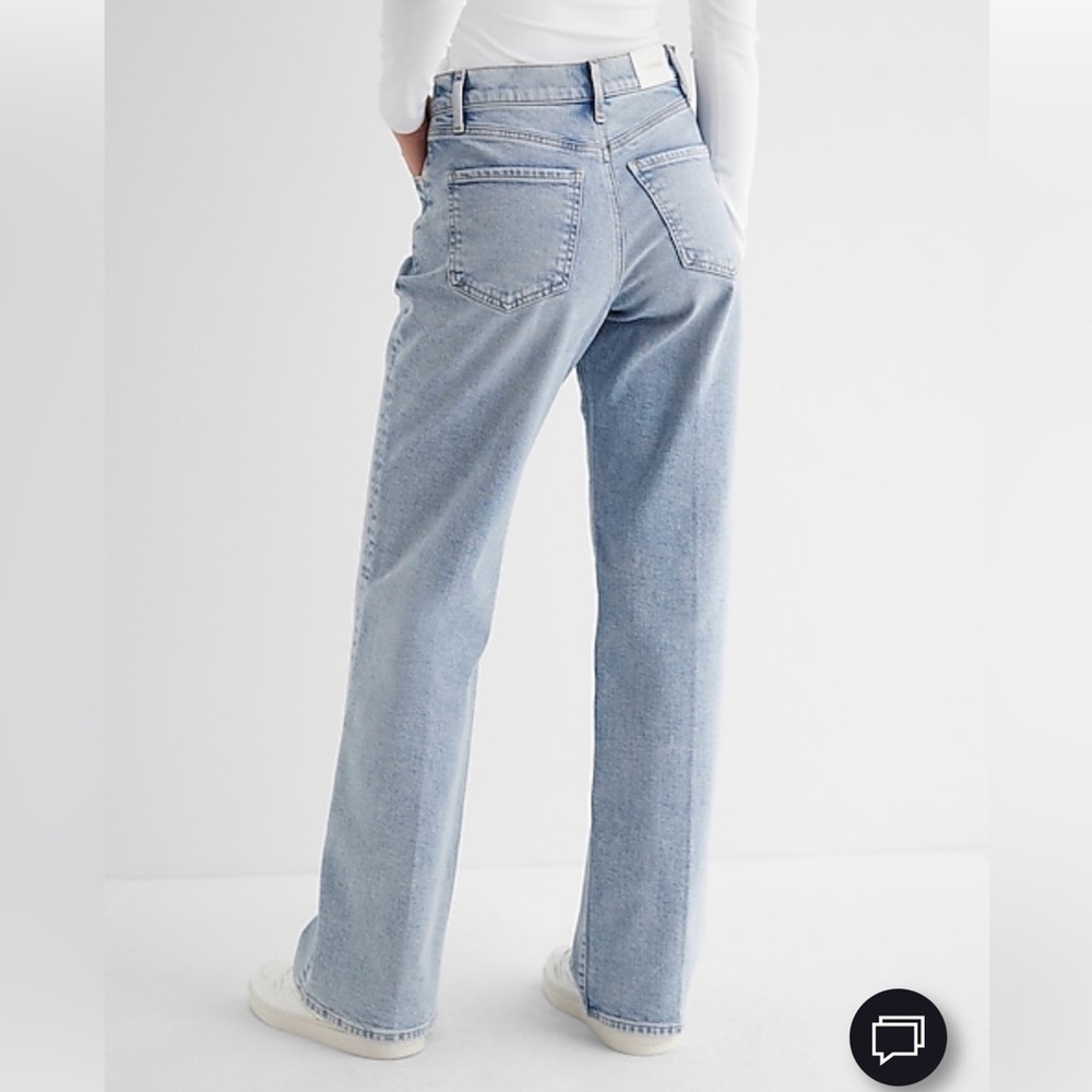 Express high waisted wide leg jeans